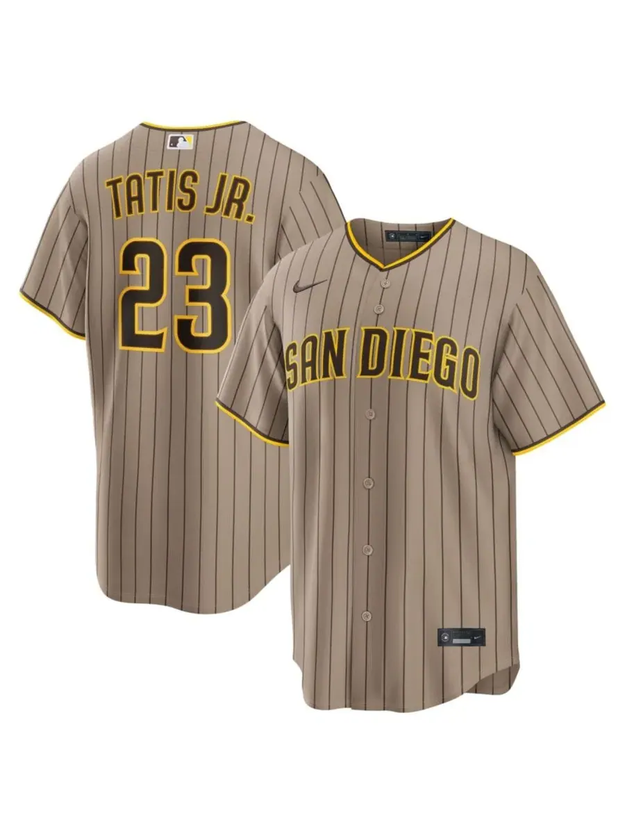 Мужская реплика джерси Fernando Tatis Jr. Sand San Diego Padres Alternate Nike — изображение 1 из 5, хаки