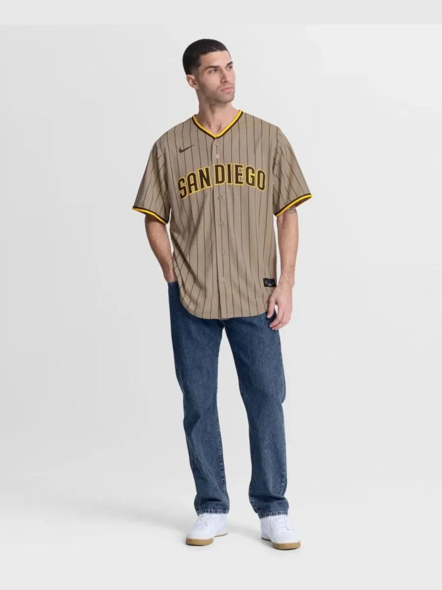 Мужская реплика джерси Fernando Tatis Jr. Sand San Diego Padres Alternate Nike — изображение 4 из 5, хаки