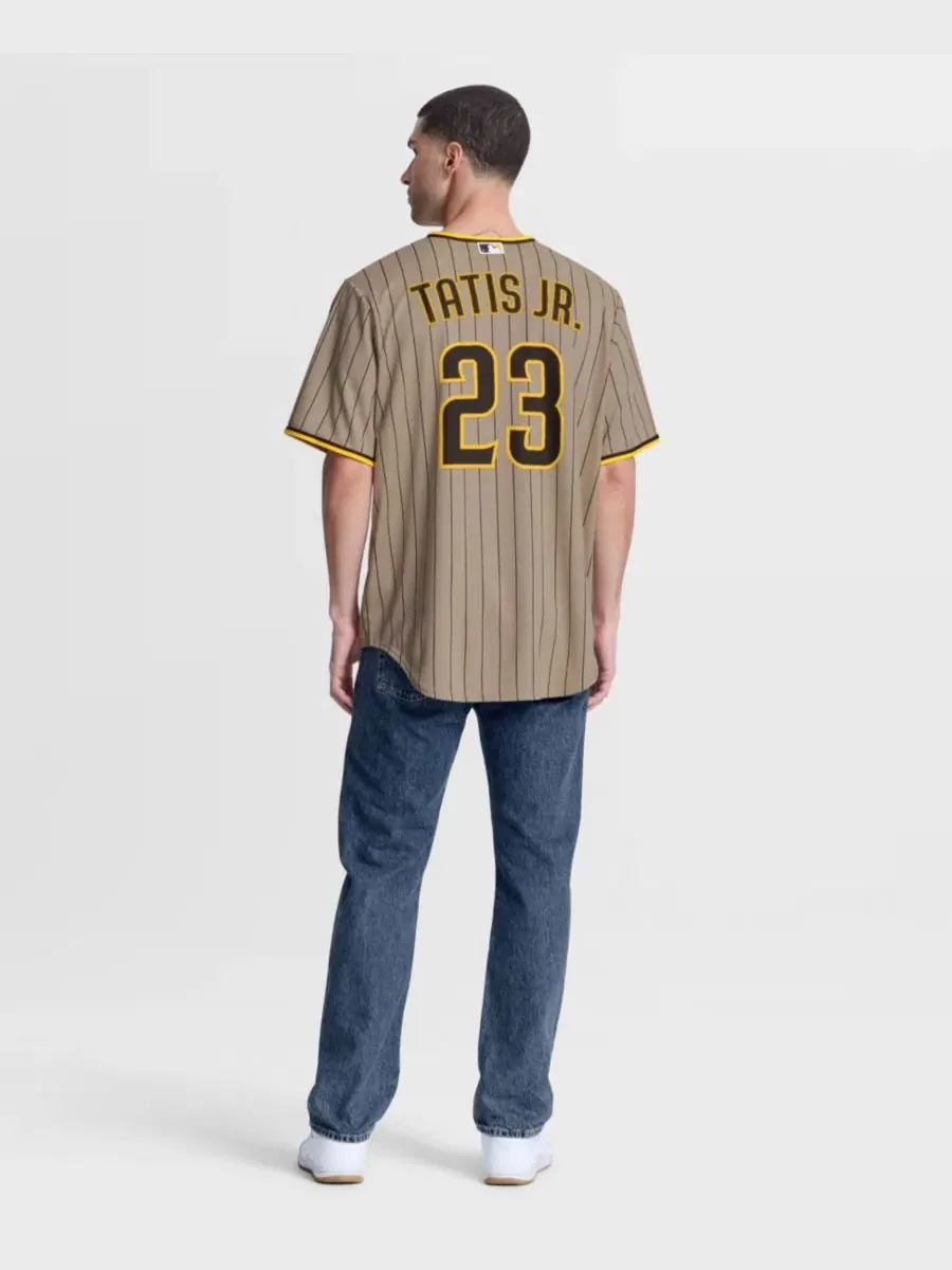 Мужская реплика джерси Fernando Tatis Jr. Sand San Diego Padres Alternate Nike — изображение 5 из 5, хаки