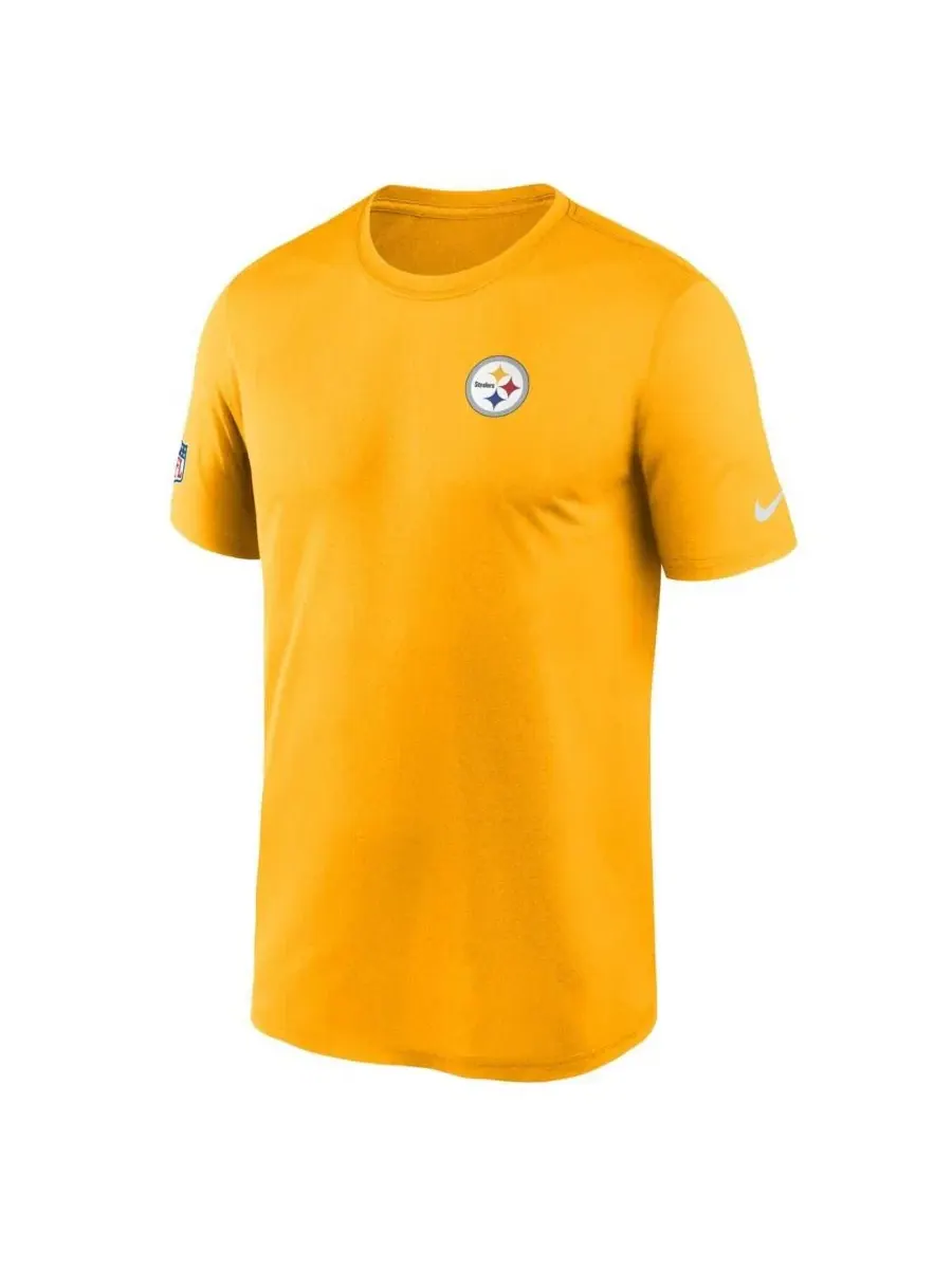 Футболка с коротким рукавом Nike Gold Pittsburgh Steelers Sideline Legend Small Logo Dri-FIT — изображение 2 из 3, золото
