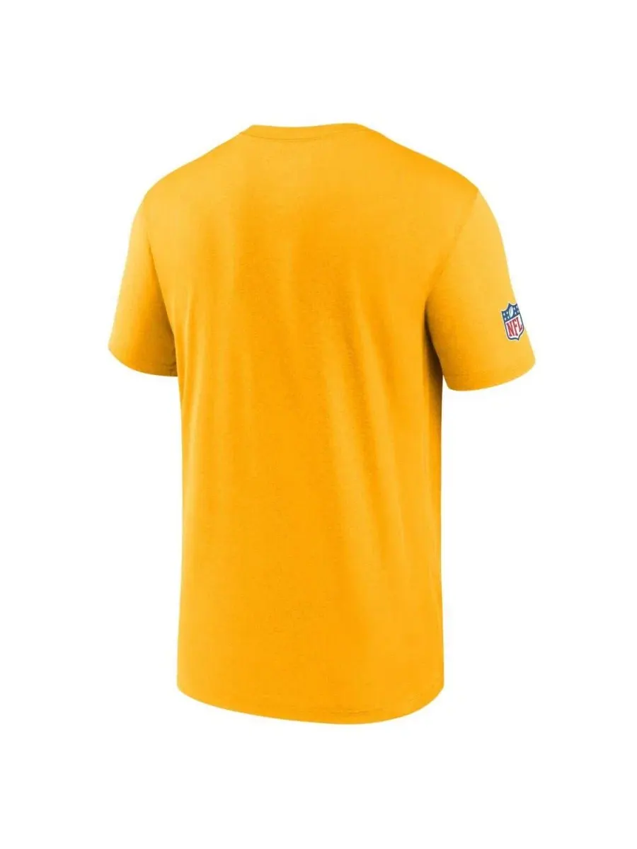 Футболка с коротким рукавом Nike Gold Pittsburgh Steelers Sideline Legend Small Logo Dri-FIT — изображение 3 из 3, золото