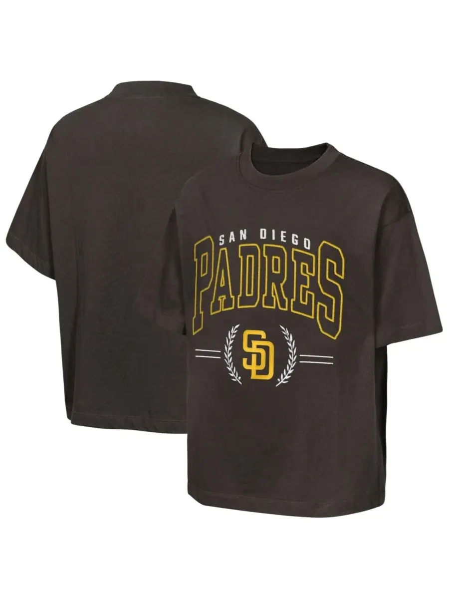 Футболка с длинным рукавом Premium World Class San Diego Padres Outerstuff — изображение 1 из 3, коричневый