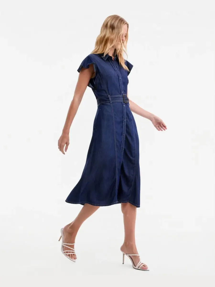 Платье миди с воротником и коротким рукавом Tommy Hilfiger, Leny — изображение 6 из 8