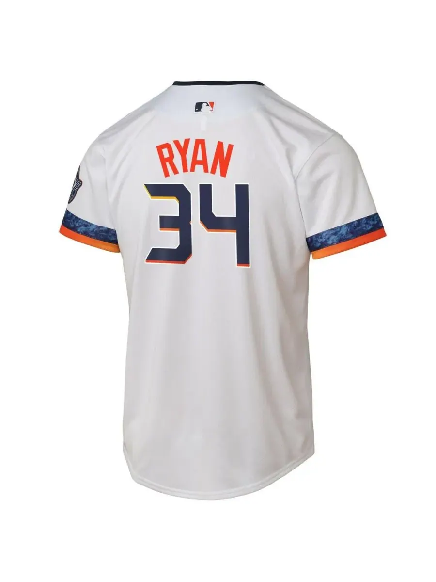 Nike Big Boys and Girls Nolan Ryan White Houston Astros 2025 City Connect Limited Player Jersey — изображение 2 из 3, белый