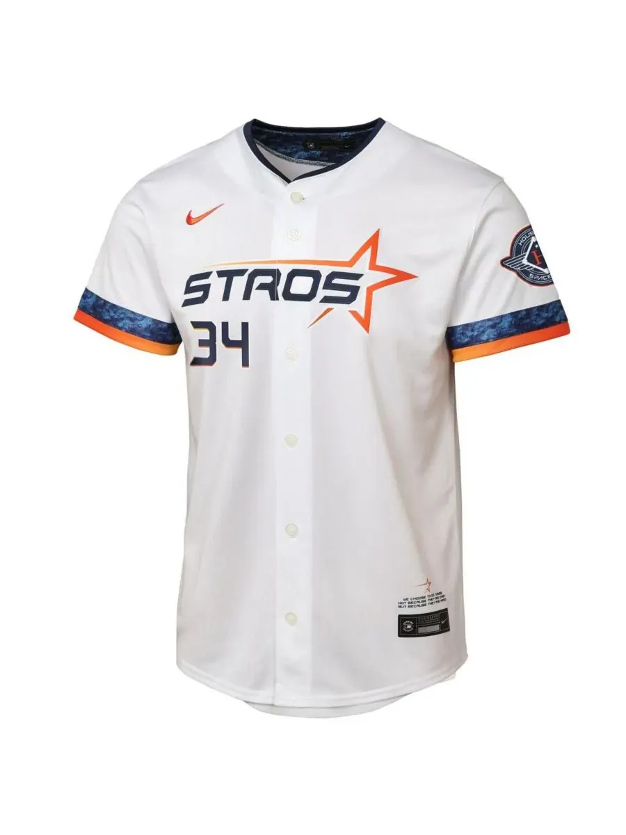 Nike Big Boys and Girls Nolan Ryan White Houston Astros 2025 City Connect Limited Player Jersey — изображение 3 из 3, белый
