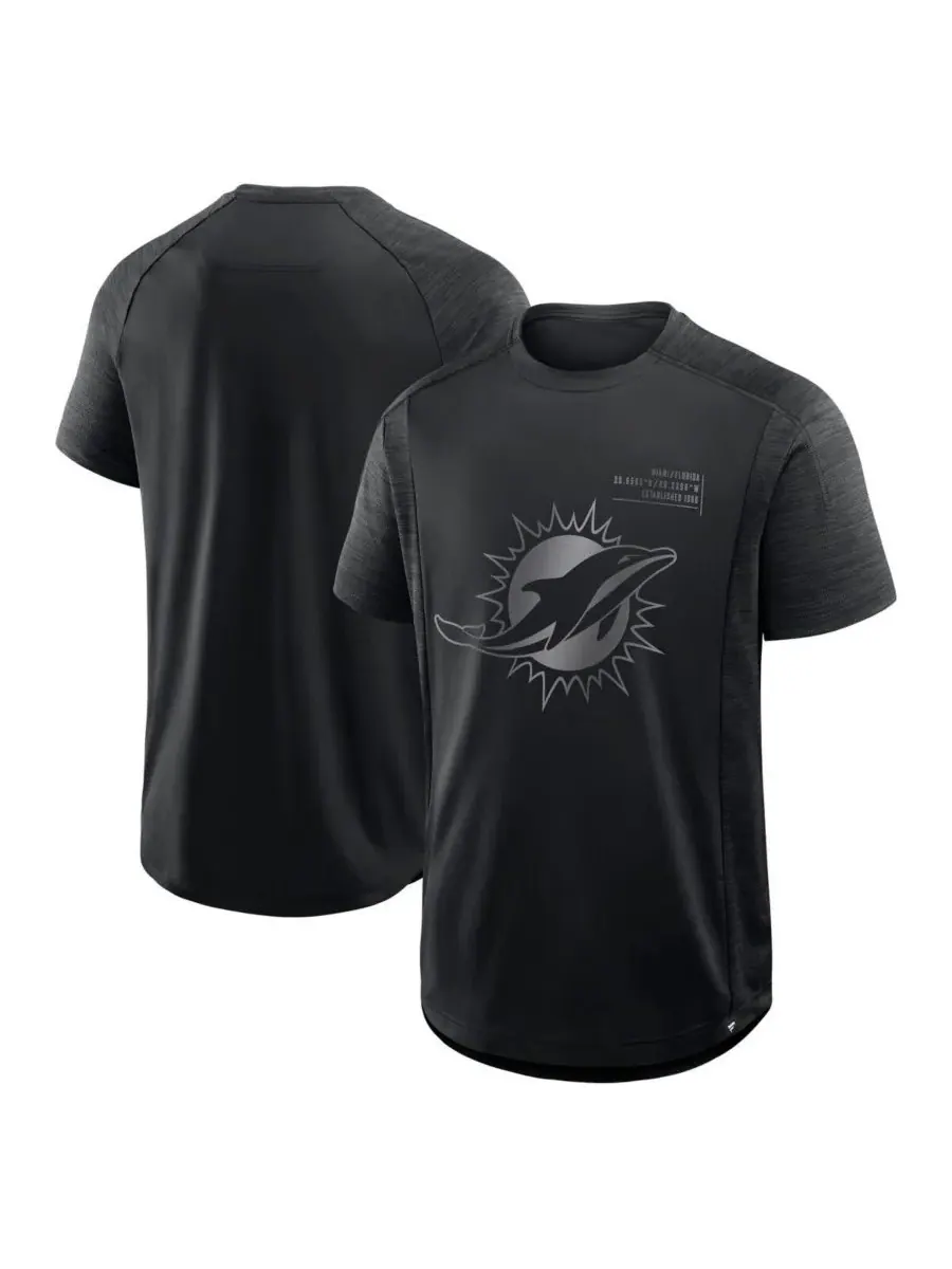 Fanatics Мужская черная футболка Miami Dolphins Deceptive Juke — изображение 1 из 3, черный