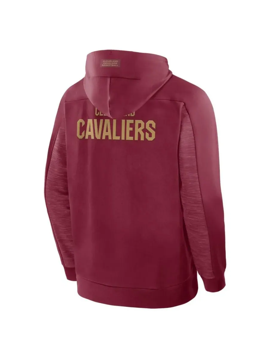 Мужская винная толстовка на молнии с изображением защитника команды Cleveland Cavaliers Back Door — изображение 2 из 5