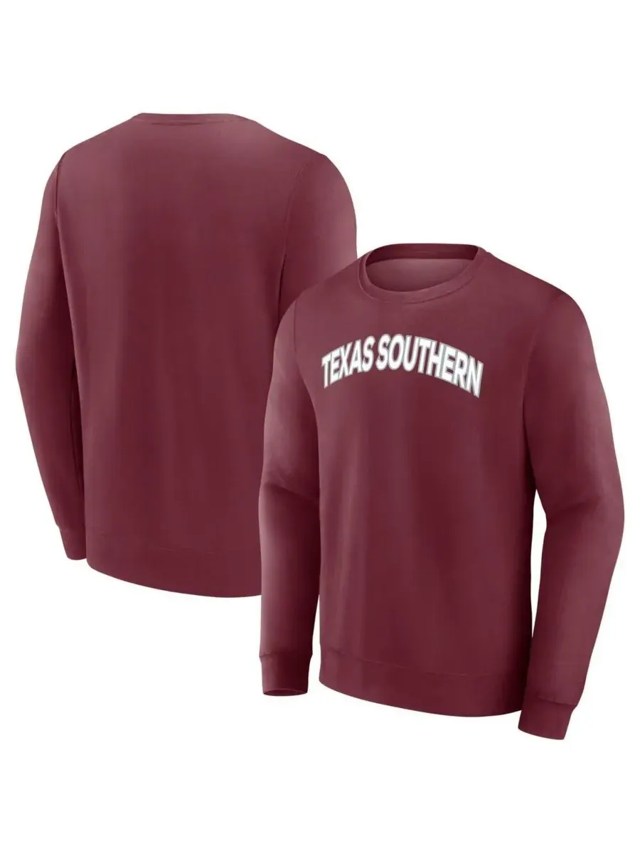 Fanatics Мужская бордовая толстовка с коротким названием команды Texas Southern Tigers — изображение 1 из 3, коричневый