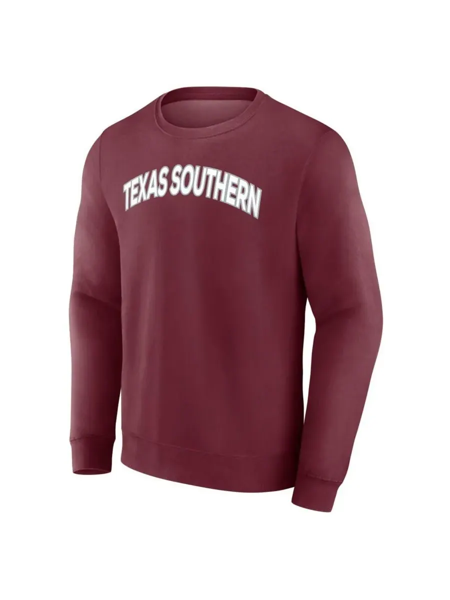 Fanatics Мужская бордовая толстовка с коротким названием команды Texas Southern Tigers — изображение 2 из 3, коричневый