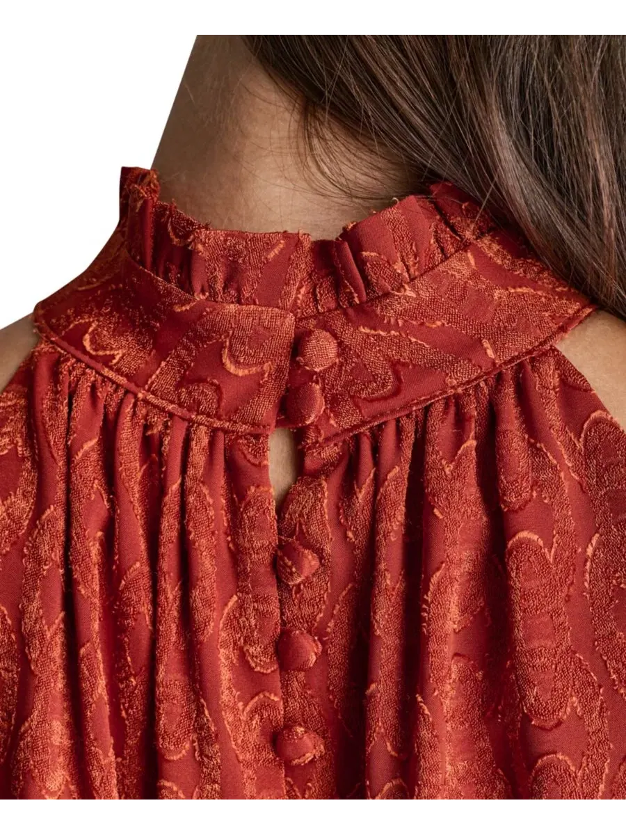 Топ без рукавов с завязкой на шее BCBG, Mesa Rust — изображение 5 из 7