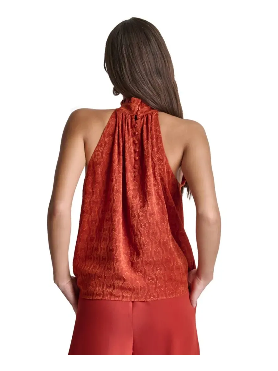 Топ без рукавов с завязкой на шее BCBG, Mesa Rust — изображение 6 из 7