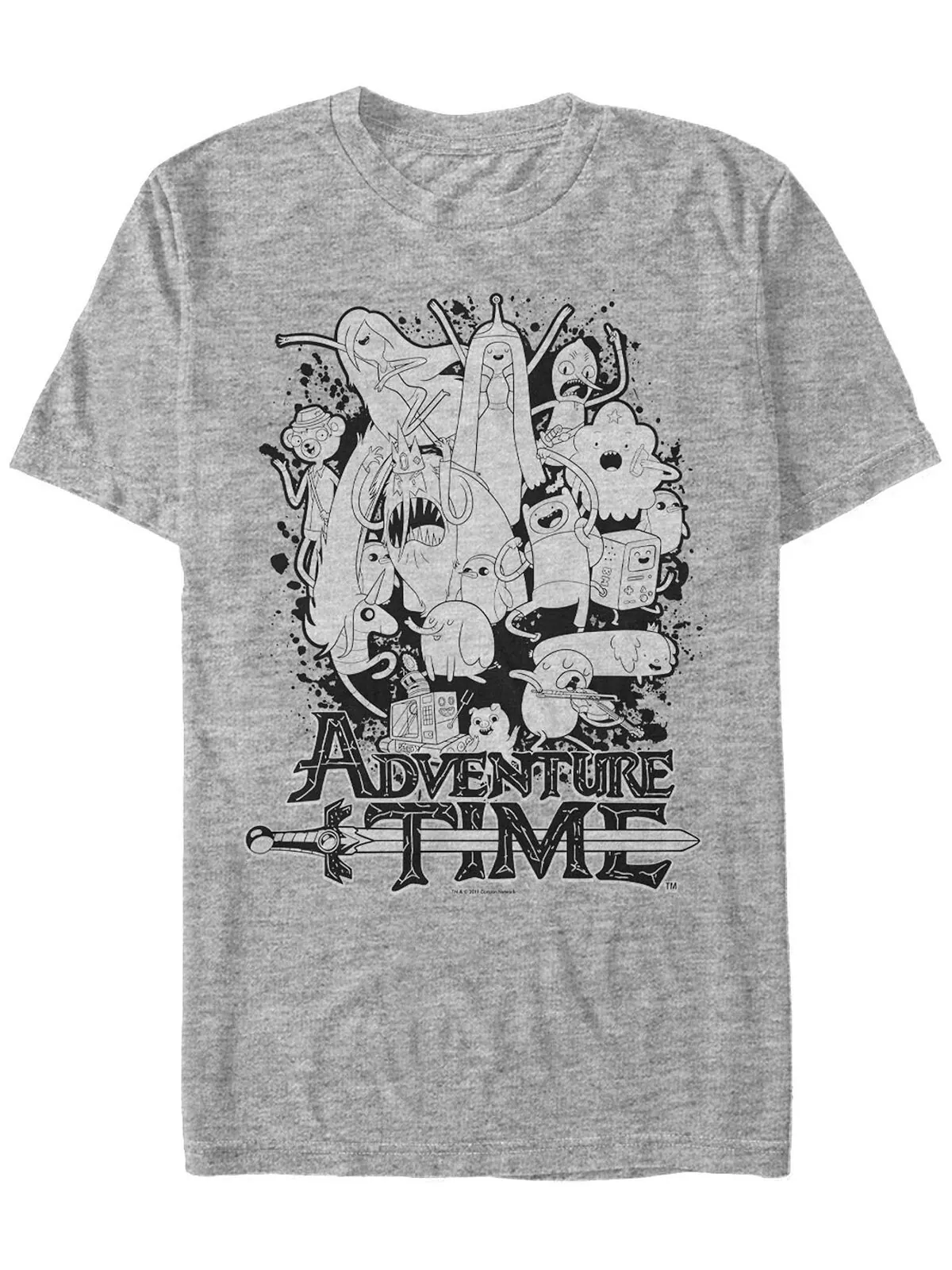 Мужская футболка с коротким рукавом adventure time ink group Fifth Sun — изображение 1 из 1, серый