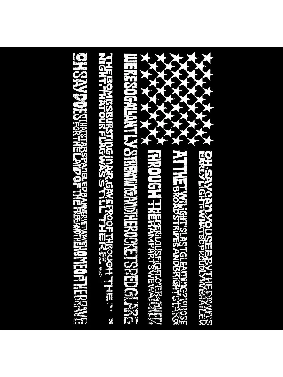 Мужская толстовка с круглым вырезом и изображением национального гимна word art LA Pop Art — изображение 2 из 2, серый