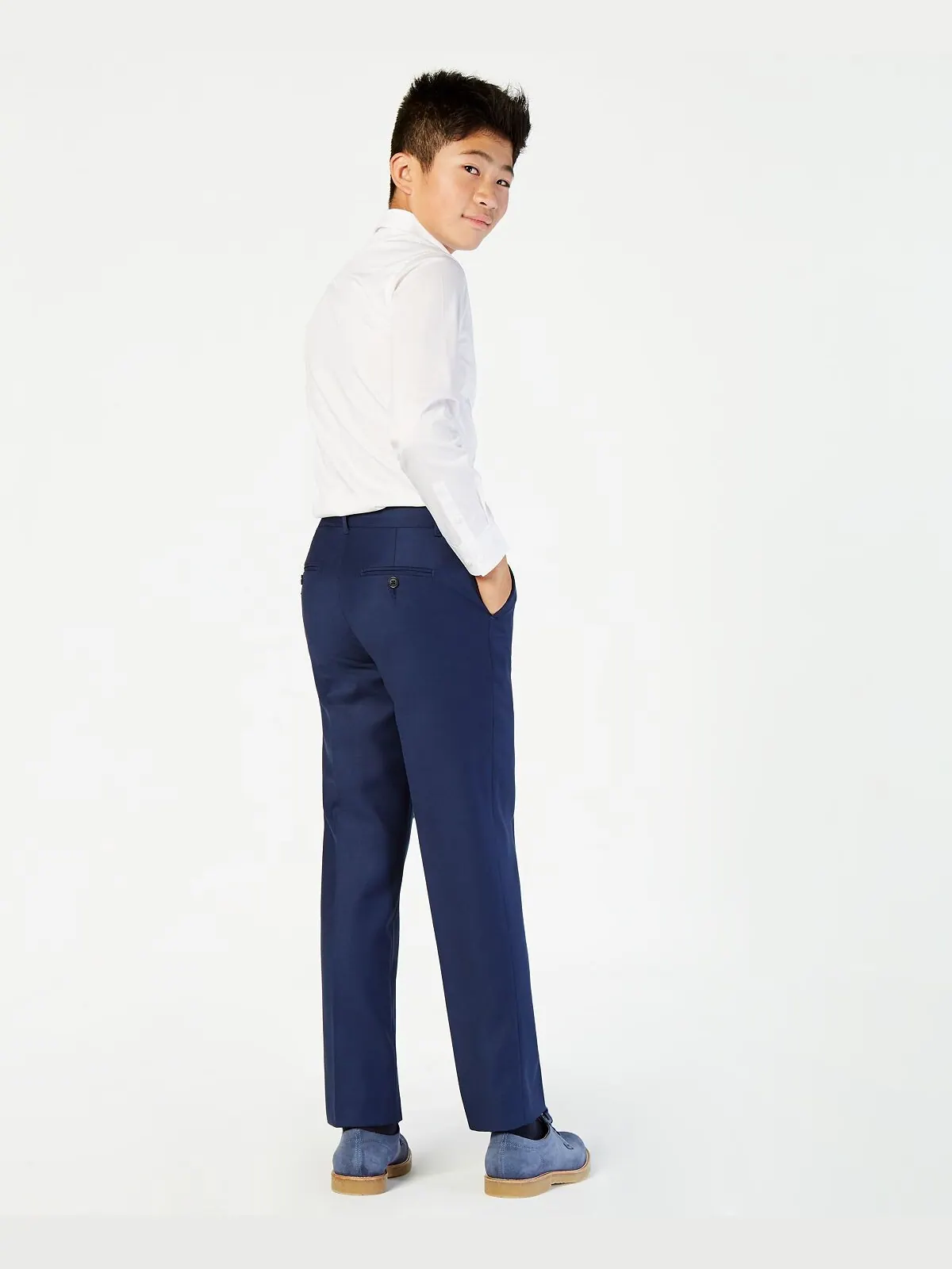 Синие брюки Infinite Stretch, для больших мальчиков Calvin Klein — изображение 4 из 4, синий