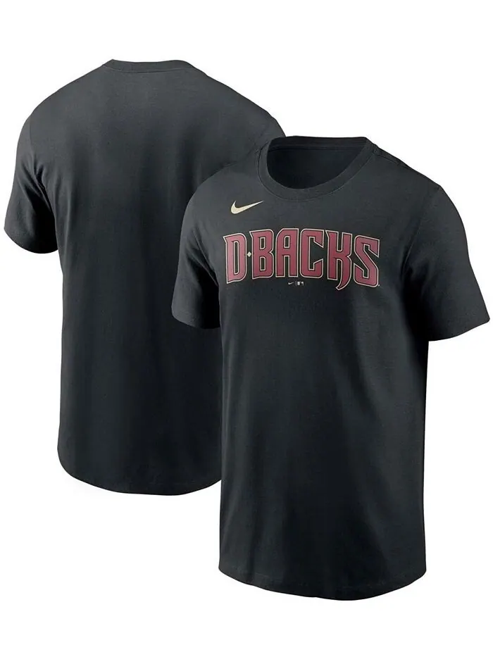 Мужская черная футболка с надписью Arizona Diamondbacks Team Nike — изображение 1 из 3, черный