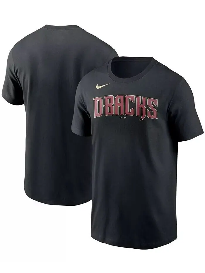 Мужская черная футболка с надписью Arizona Diamondbacks Team Nike — изображение 1 из 3