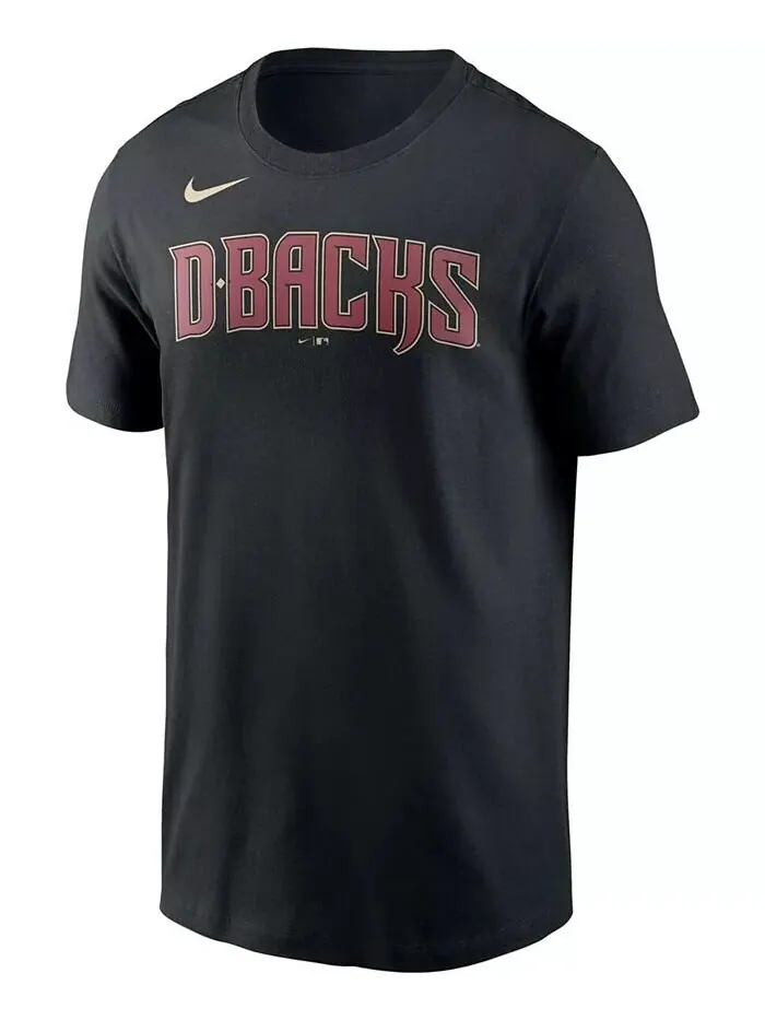 Мужская черная футболка с надписью Arizona Diamondbacks Team Nike — изображение 2 из 3