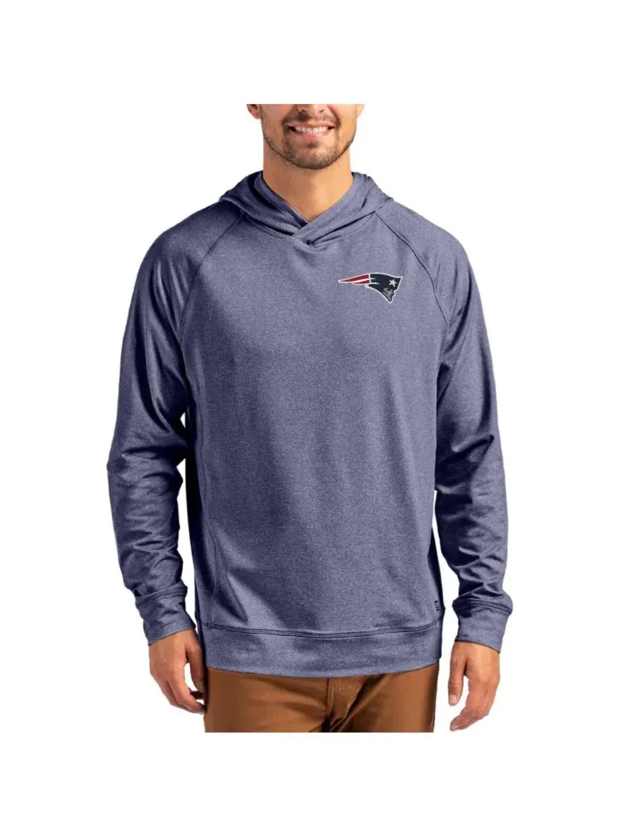 Пуловер-худи с регланом New England Patriots Adapt Knit Raglan Pullover Hoodie Cutter & Buck — изображение 1 из 4