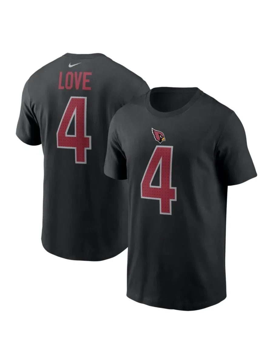 Футболка с длинным рукавом Jeremiyah Love Arizona Cardinals 2026 NFL Draft Nike — изображение 1 из 3, черный