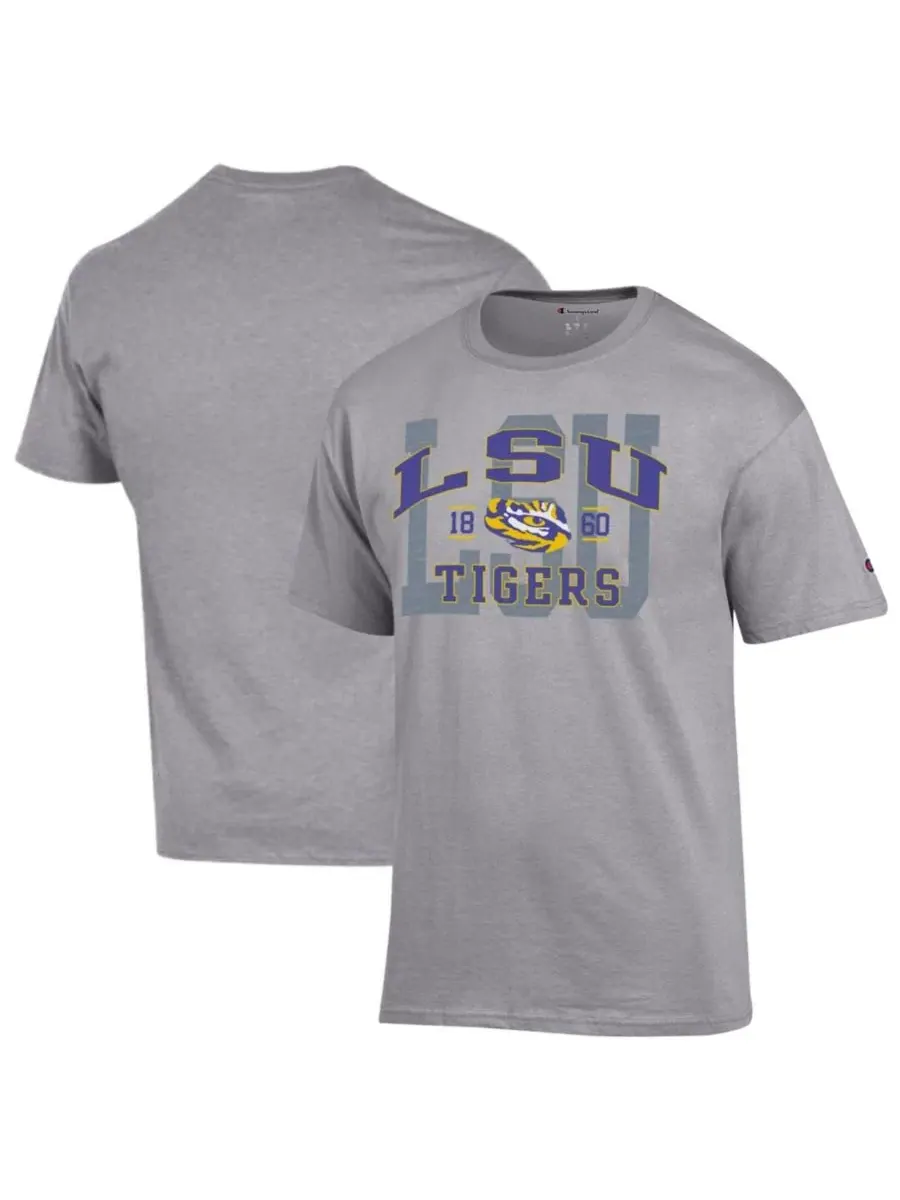 Футболка с длинным рукавом Varsity LSU Tigers Champion — изображение 1 из 3, серый