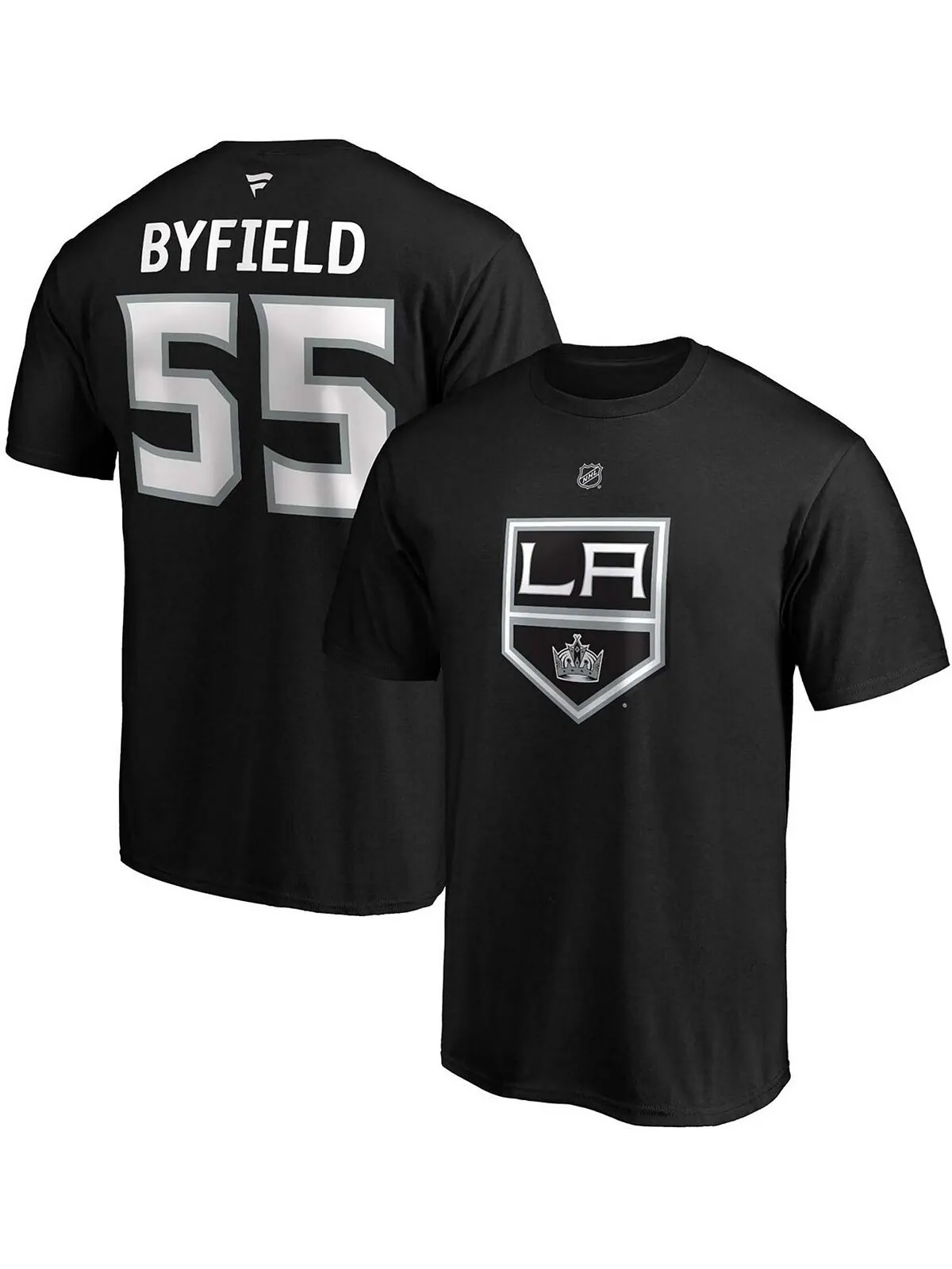 Мужская футболка quinton byfield black los angeles kings authentic с именем и номером стека Fanatics — изображение 1 из 3