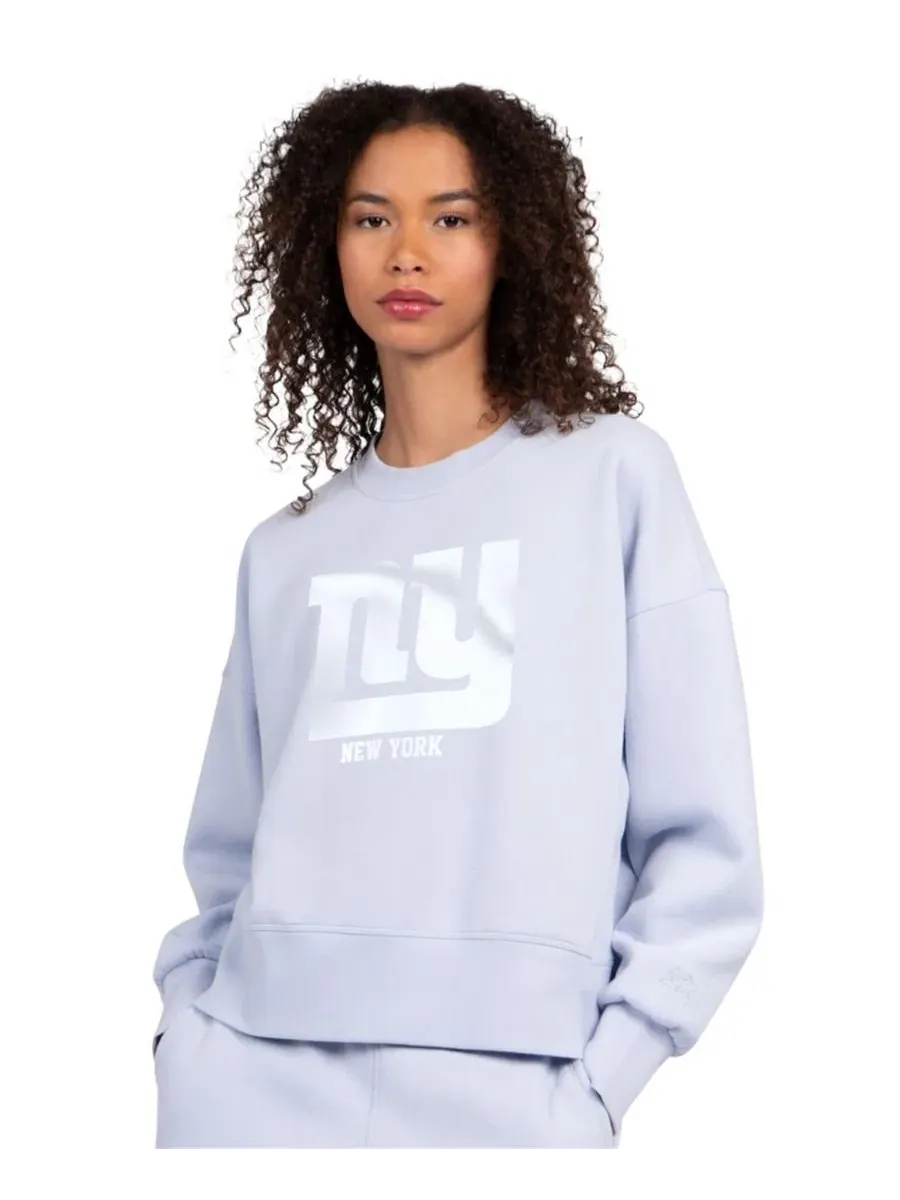 Толстовка на флисе с принтом New York Giants Travel Pastels Boxy Starter — изображение 1 из 3, светлый синий