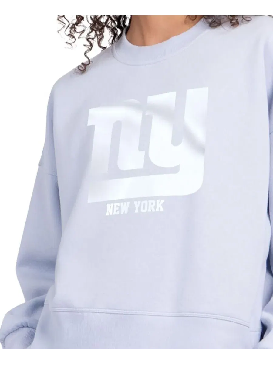 Толстовка на флисе с принтом New York Giants Travel Pastels Boxy Starter — изображение 3 из 3, светлый синий