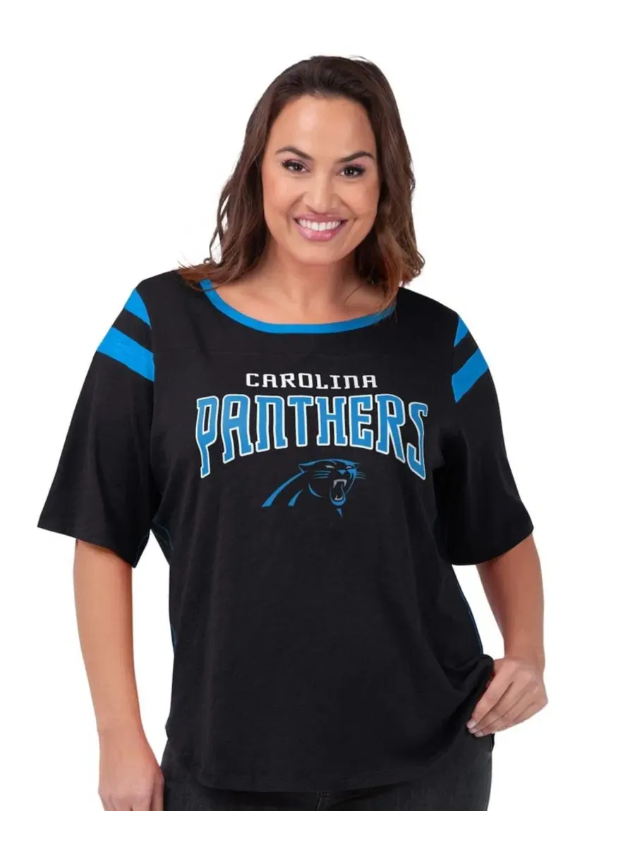 Футболка с принтом Carolina Panthers Linebacker G-III 4Her by Carl Banks — изображение 1 из 2, черный