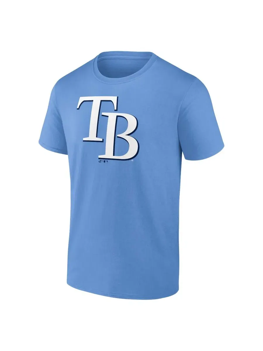 Футболка с принтом Tampa Bay Rays Logo Athletic — изображение 2 из 3, светлый синий