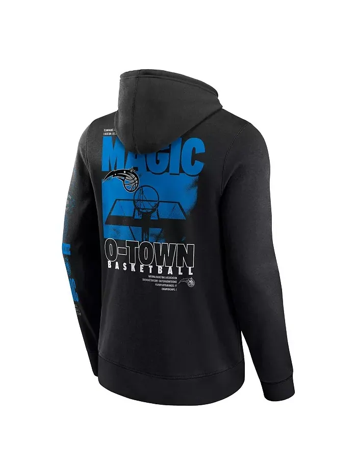 Мужская черная толстовка с капюшоном Orlando Magic Game Time Crossover Fanatics — изображение 3 из 3