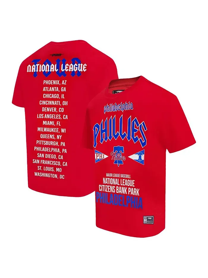 Мужская красная футболка Philadelphia Phillies Oversized City Tour Pro Standard