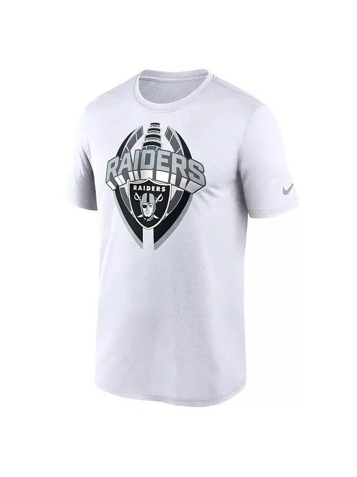 Мужская белая футболка Legend Icon Performance Las Vegas Raiders Nike — изображение 2 из 3