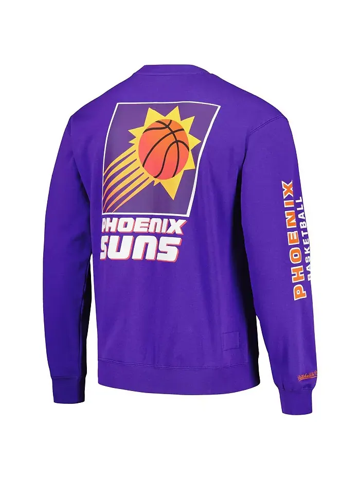 Мужской свитшот Hardwood Classics There and Back Phoenix Suns в фиолетовом цвете Mitchell & Ness — изображение 3 из 4