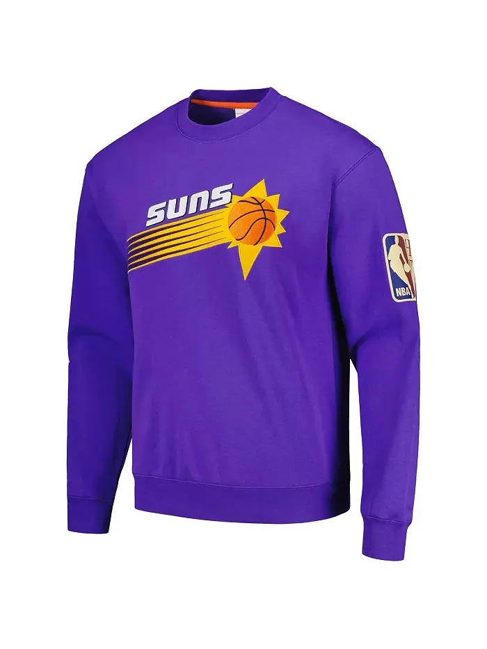 Мужской свитшот Hardwood Classics There and Back Phoenix Suns в фиолетовом цвете Mitchell & Ness — изображение 4 из 4