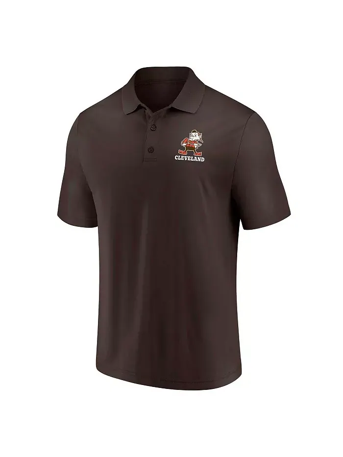 Мужской набор из двух поло Cleveland Browns Throwback белого и коричневого цветов в винтажном стиле — изображение 3 из 4