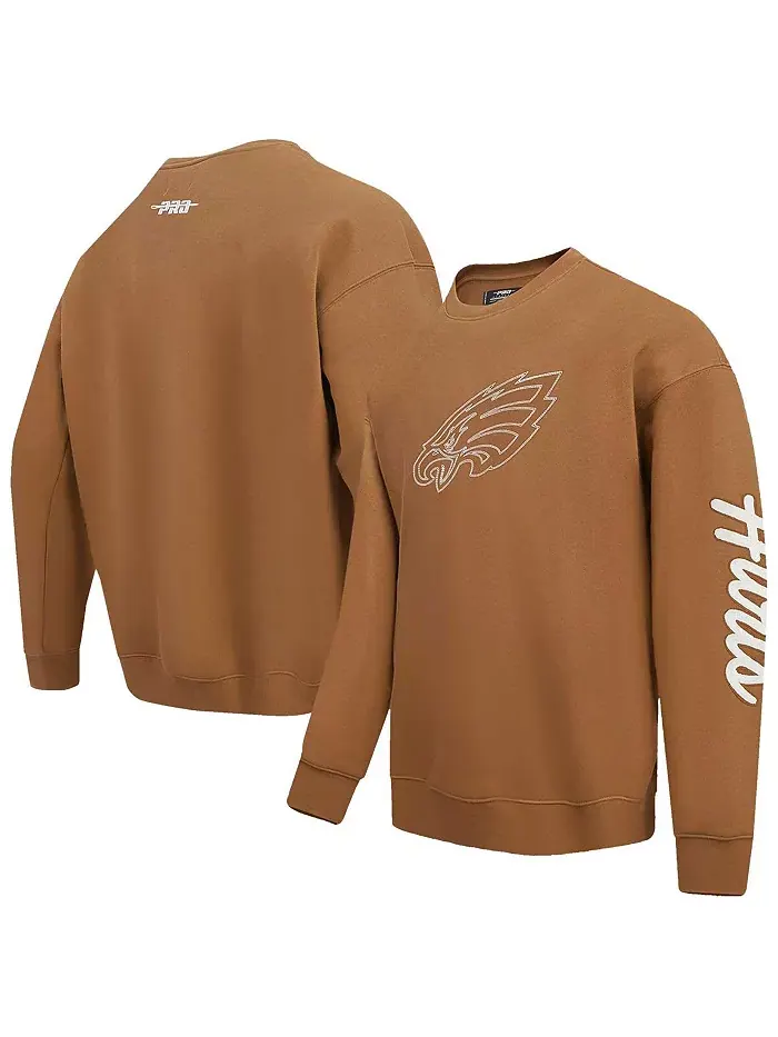 Мужской коричневый свитшот с круглым вырезом Philadelphia Eagles Jalen Hurts Pro Standard — изображение 1 из 5