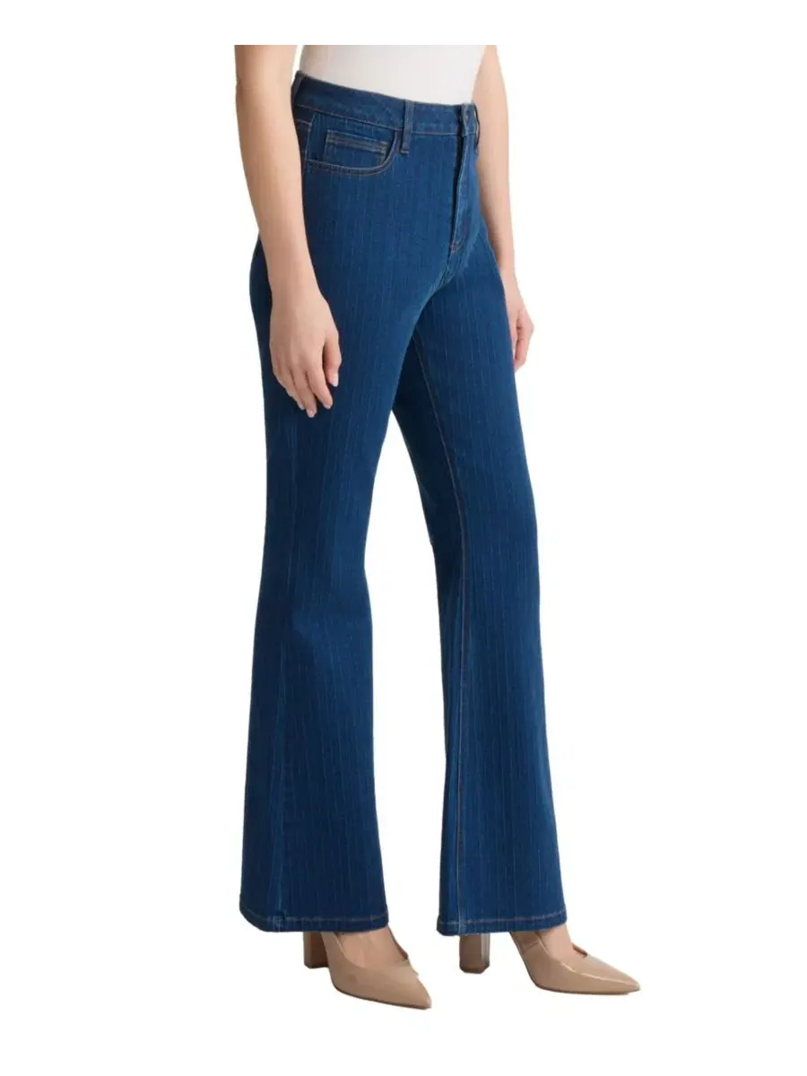 Джинсы-клеш с высокой посадкой, Cotton-Blend Jones New York, Phoenix Wash — изображение 2 из 3