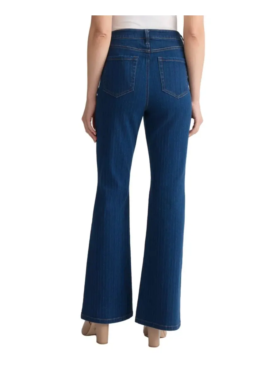 Джинсы-клеш с высокой посадкой, Cotton-Blend Jones New York, Phoenix Wash — изображение 3 из 3