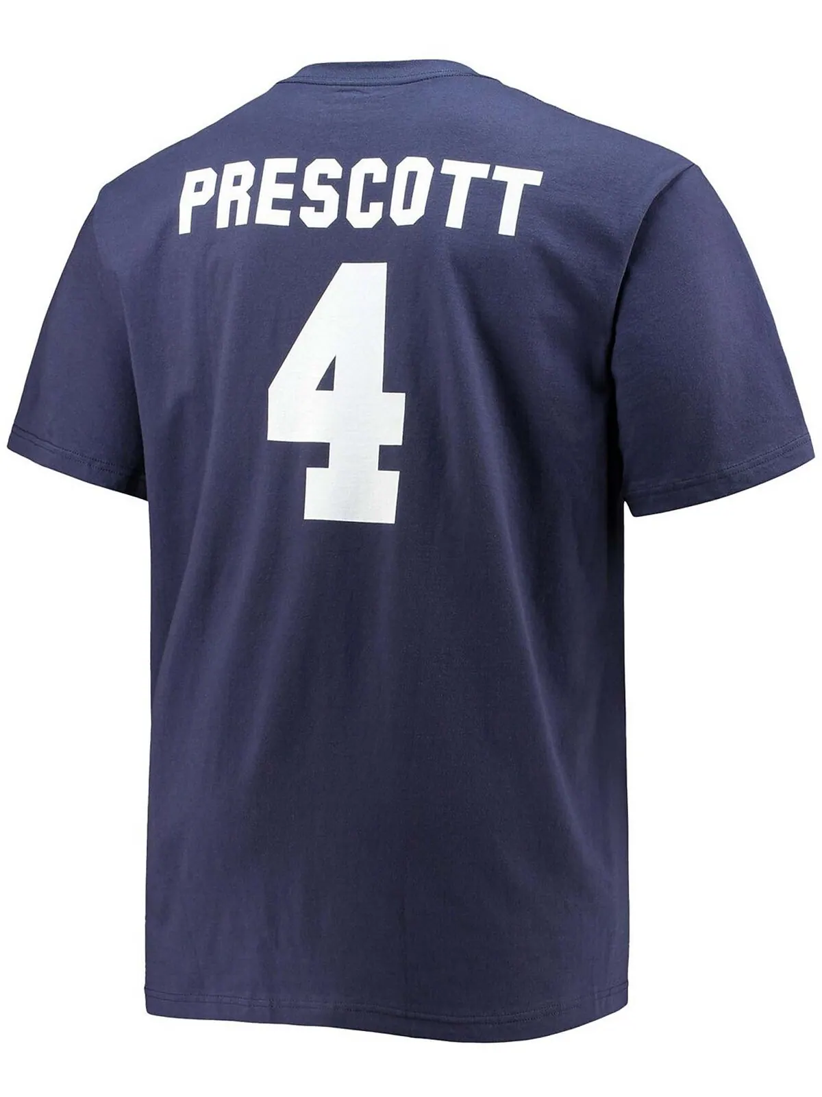 Мужская темно-синяя футболка Big and Tall Dak Prescott Dallas Cowboys с именем игрока и номером — изображение 2 из 3