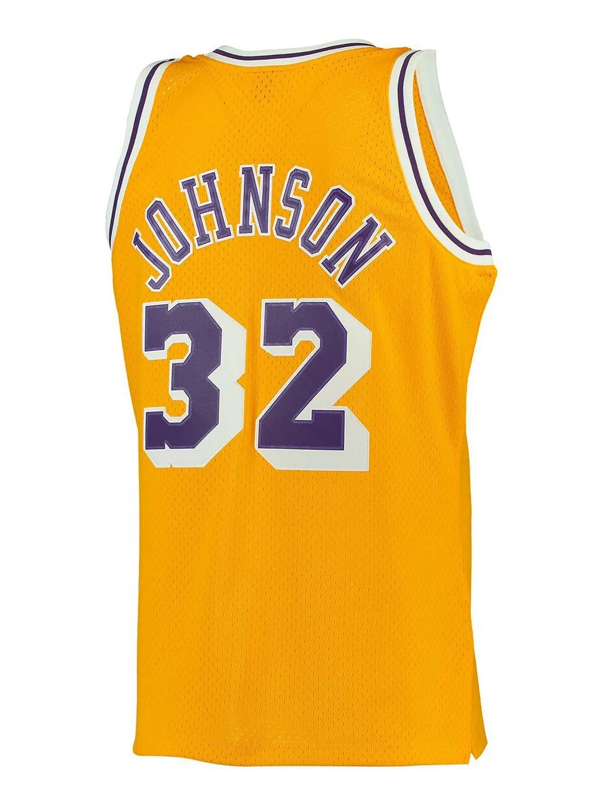 Мужская футболка magic johnson gold los angeles lakers 1984-85 hardwood classics swingman jersey — изображение 3 из 4, золото