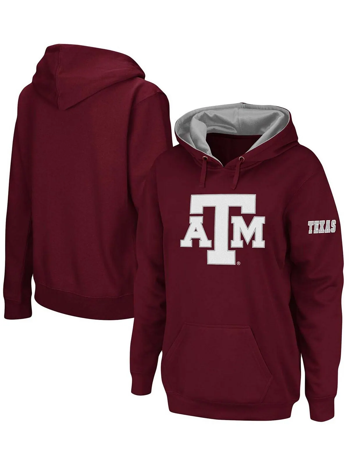 Женский темно-бордовый пуловер с капюшоном и большим логотипом Texas A&M Aggies Team Stadium — изображение 1 из 4, коричневый