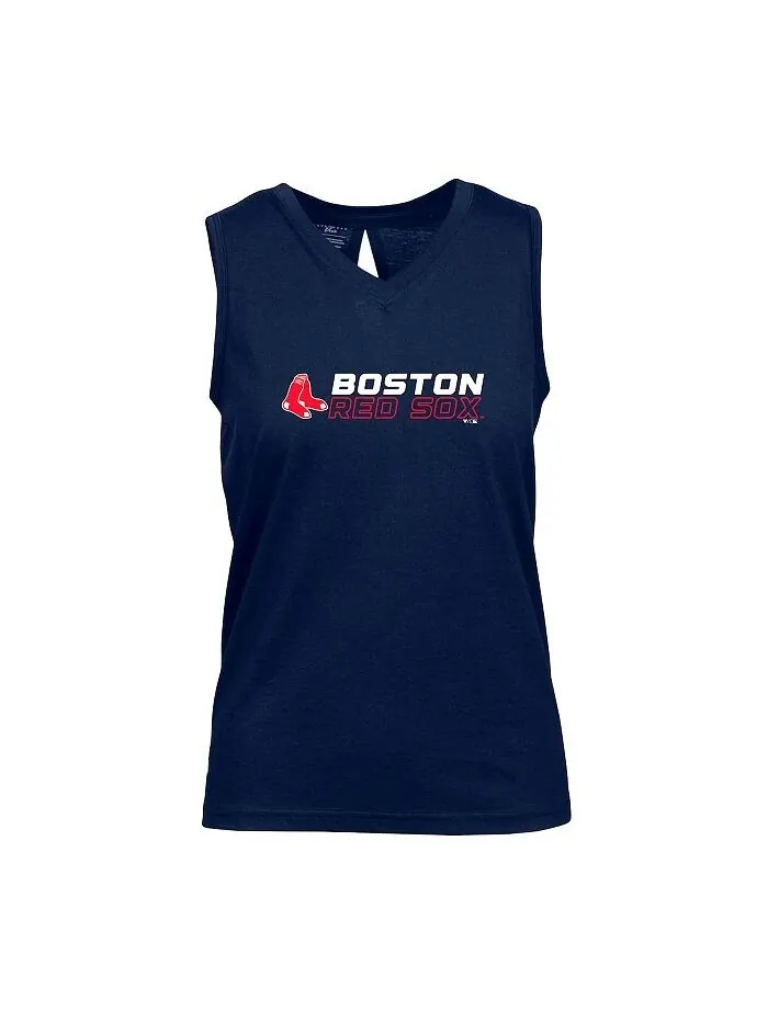 Женская темно-синяя майка Boston Red Sox Paisley Chase с v-образным вырезом LevelWear — изображение 1 из 1, темно-синий