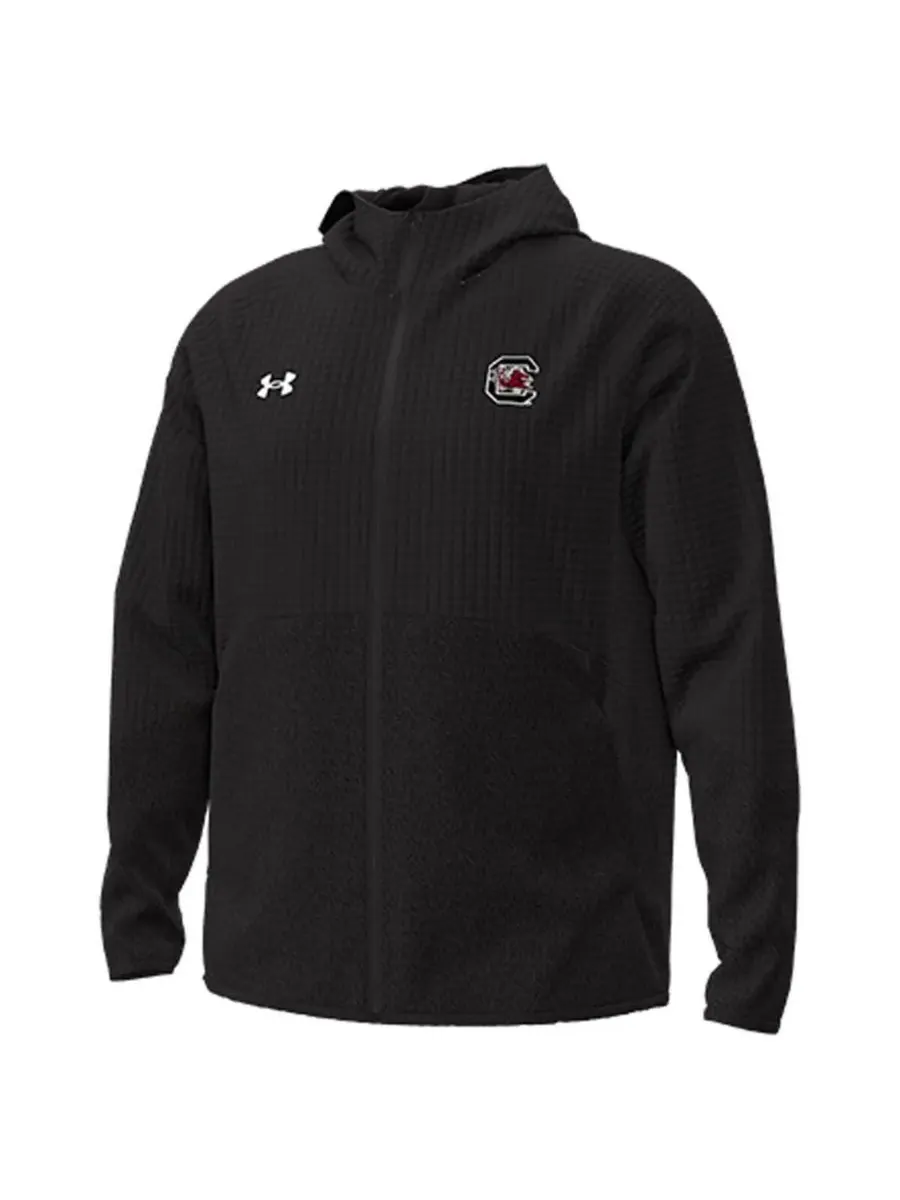 Under Armour Мужская черная куртка-реглан с полной застежкой-молнией South Carolina Gamecocks — изображение 3 из 3, черный
