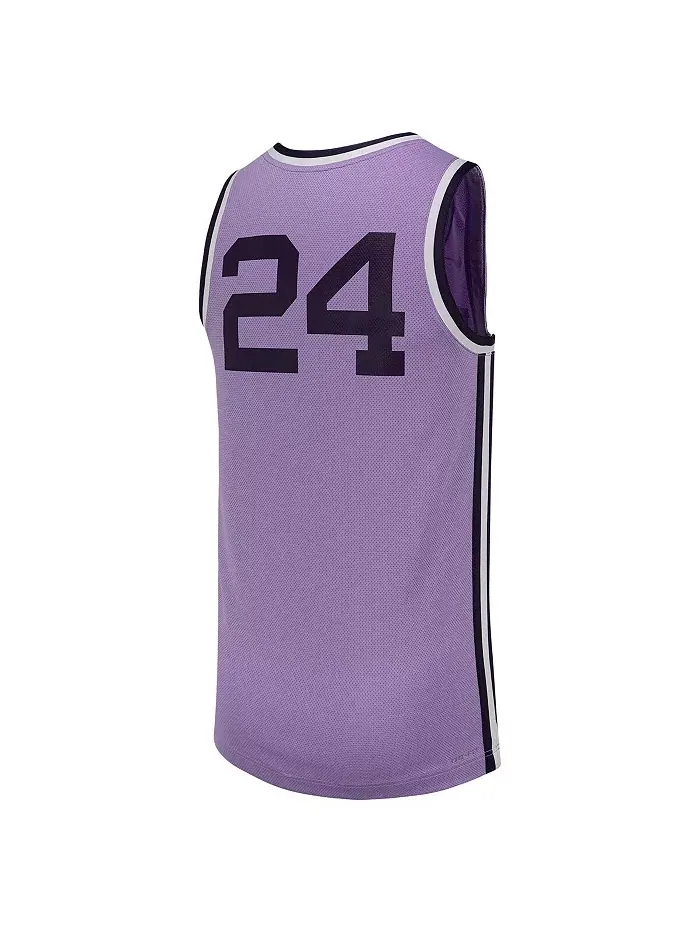 Мужская баскетбольная ретро-реплика футболки Kansas State Wildcats №24 в лавандовом цвете Nike — изображение 3 из 3