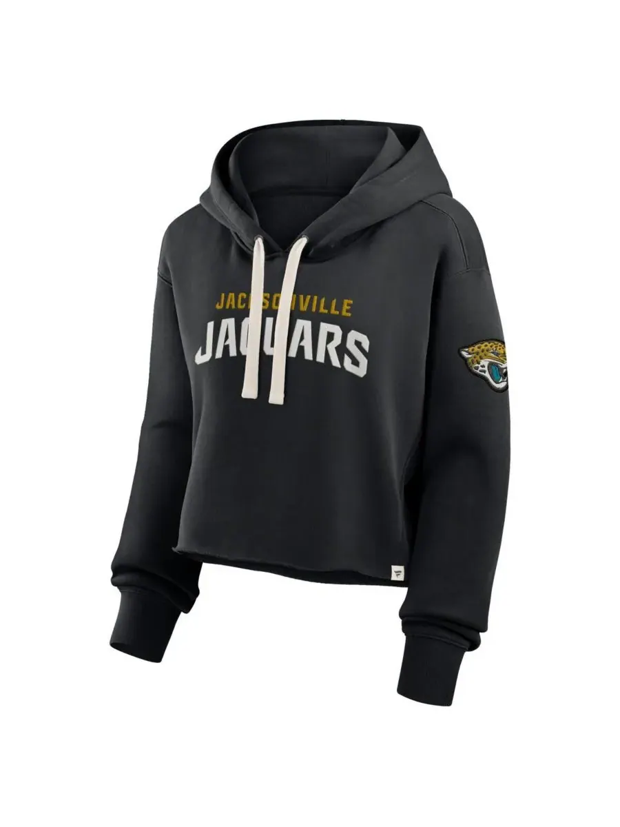 Fanatics Женская черная укороченная толстовка Jacksonville Jaguars Oversized Hometown Heritage — изображение 2 из 3, черный
