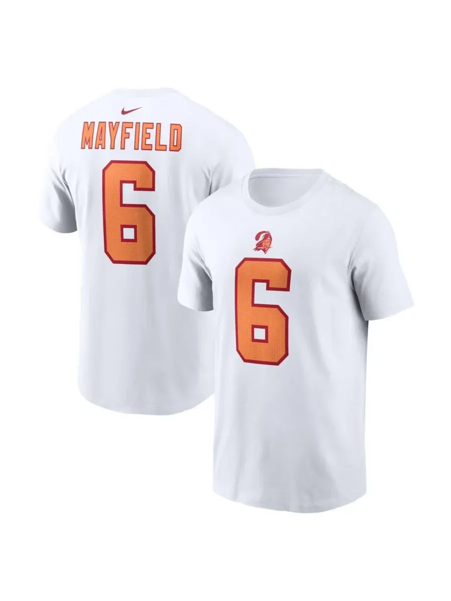 Nike Мужская футболка Baker Mayfield White '76 Tampa Bay Buccaneers, посвященная 50-летию команды — изображение 1 из 3, белый