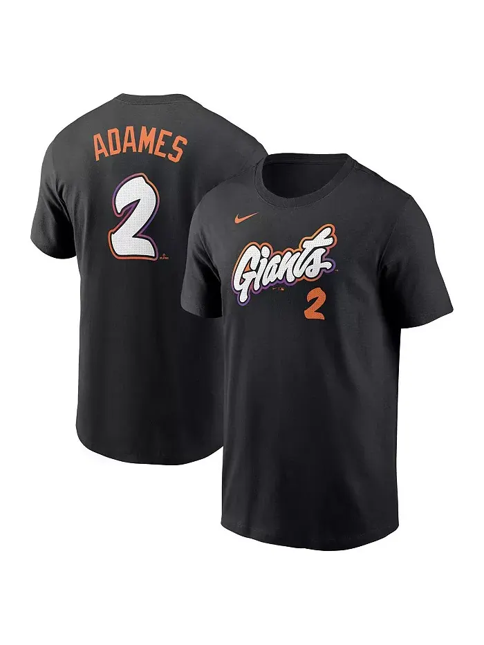 Мужская футболка Willy Adames Black San Francisco Giants 2025 City Connect Fuse с именем и номером — изображение 1 из 3