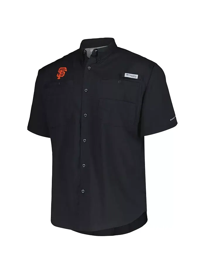 Мужская черная рубашка на пуговицах San Francisco Giants Tamiami Omni-Shade Columbia — изображение 3 из 4