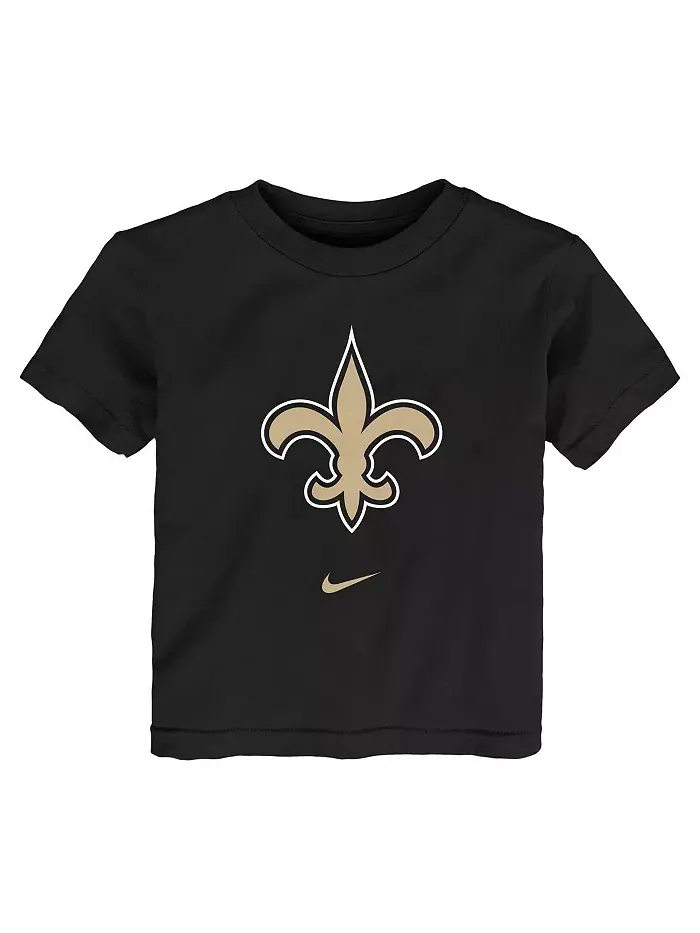 Футболка для малышей с основным логотипом New Orleans Saints, черная, Legend Nike — изображение 2 из 3