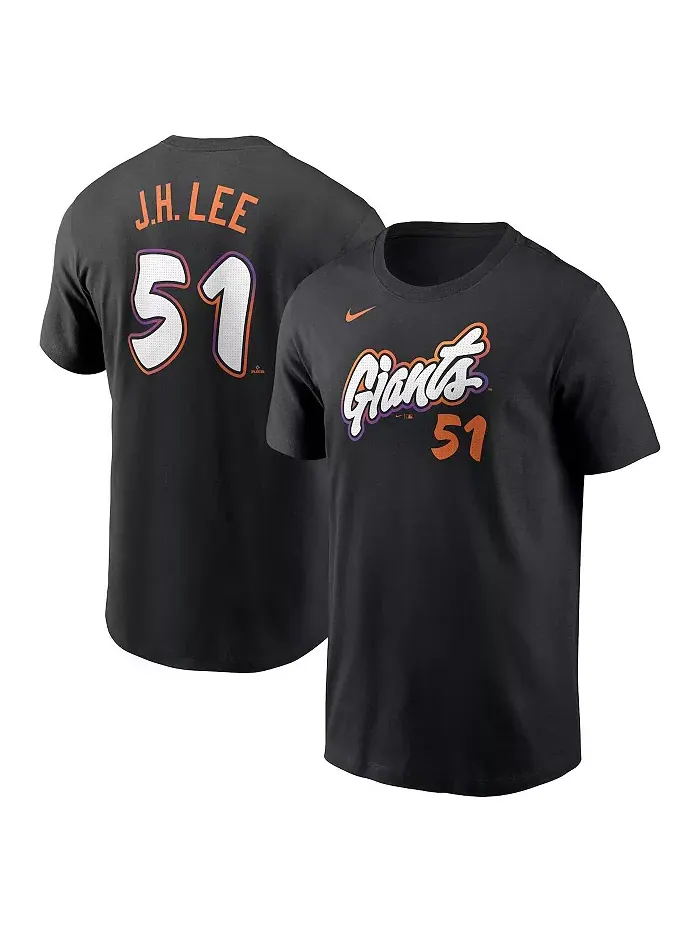 Мужская футболка Jung Hoo Lee Anthracite San Francisco Giants 2025 City Connect Fuse с именем и — изображение 1 из 3